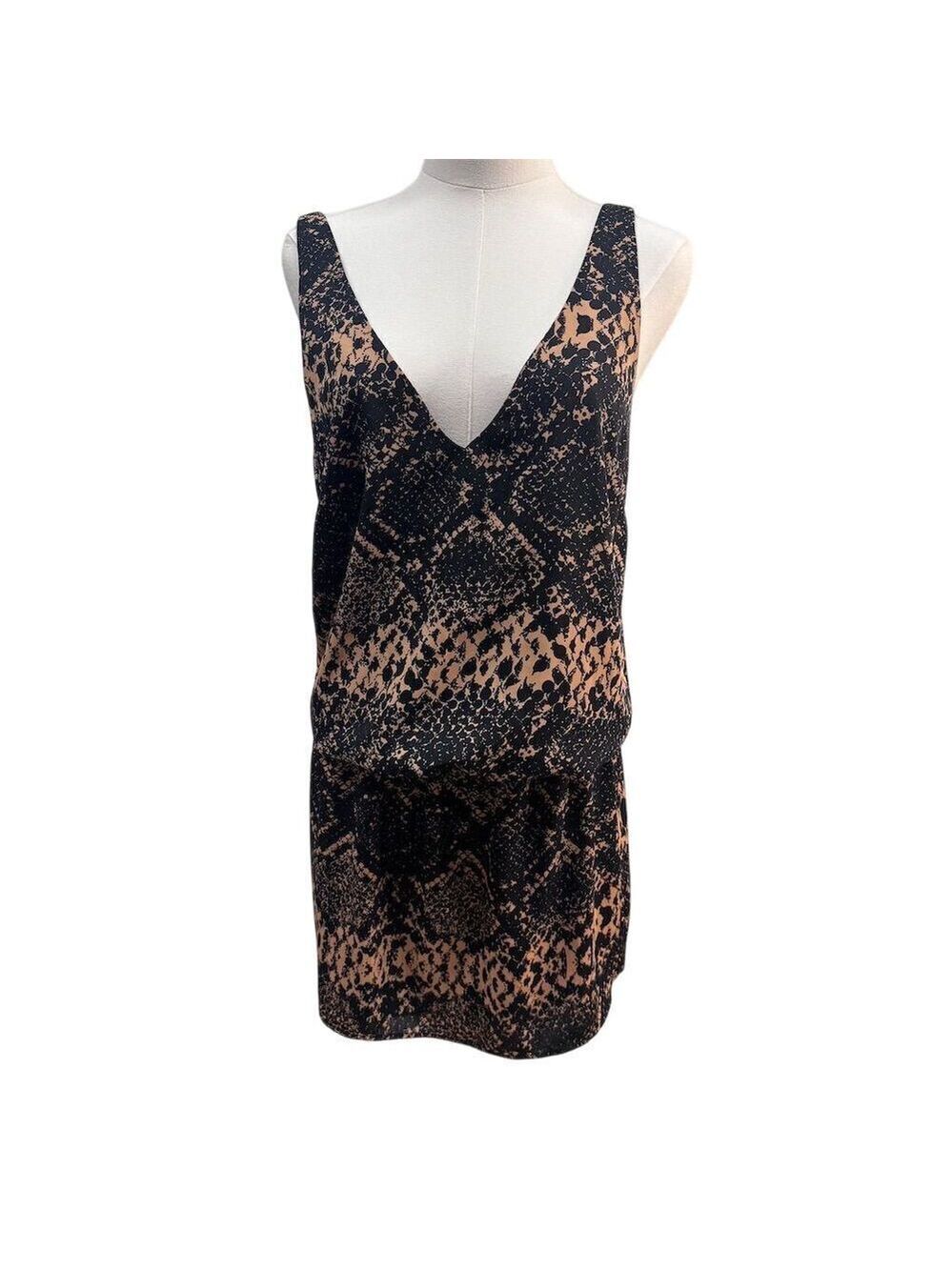 EUC Amanda Uprichard Women's Sleeveless Snake Print Dress Size S Multicolor